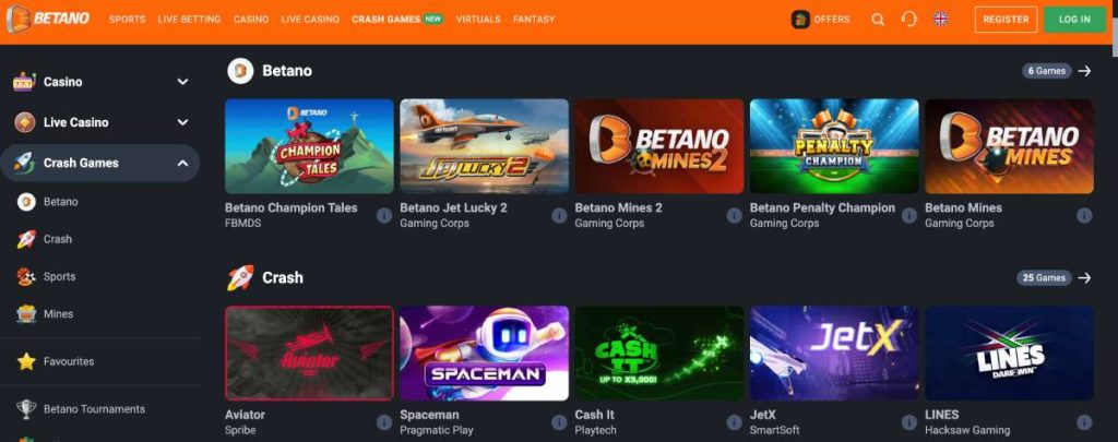 The Betano Casino’s online selection of Crash Games offers players an unparalleled experience of excitement and anticipation