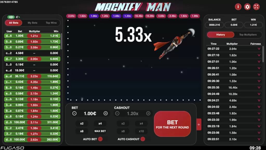 Juego Magnify Man es un slot innovador en el género de los juegos de crash