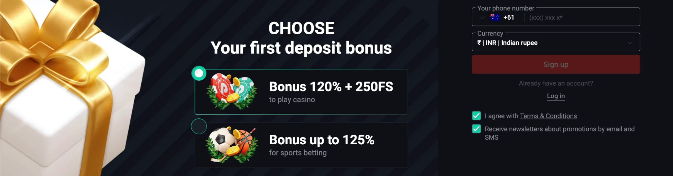 Pin-Up 120% Welcome Bonus